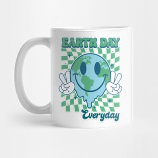 Earth Day Everyday Smile Face Hippie 54th Earth Day Anniversary Mug